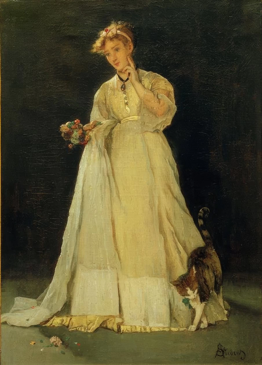 Alfred Émile Stevens - 133, Ofelia e il bouquet strappato, Brüssel, Musées Royaux Des Beaux, Arts